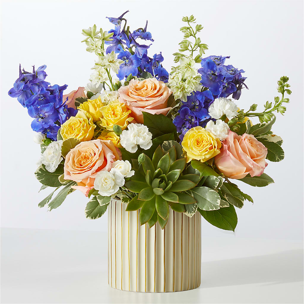 Cobalt Reverie Bouquet – Downtown Florist And Tea, Doerun GA