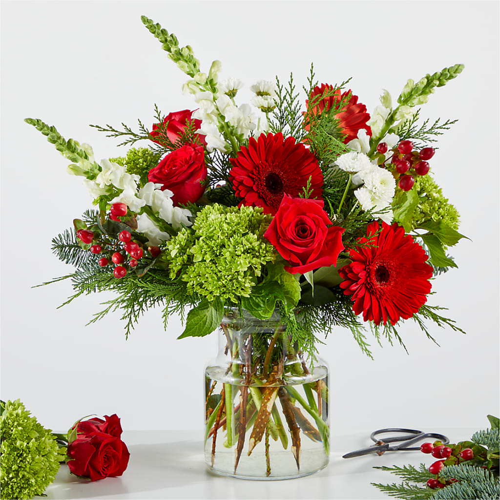 Merry Moment Bouquet – A Florist Original – Downtown Florist And Tea, Doerun GA