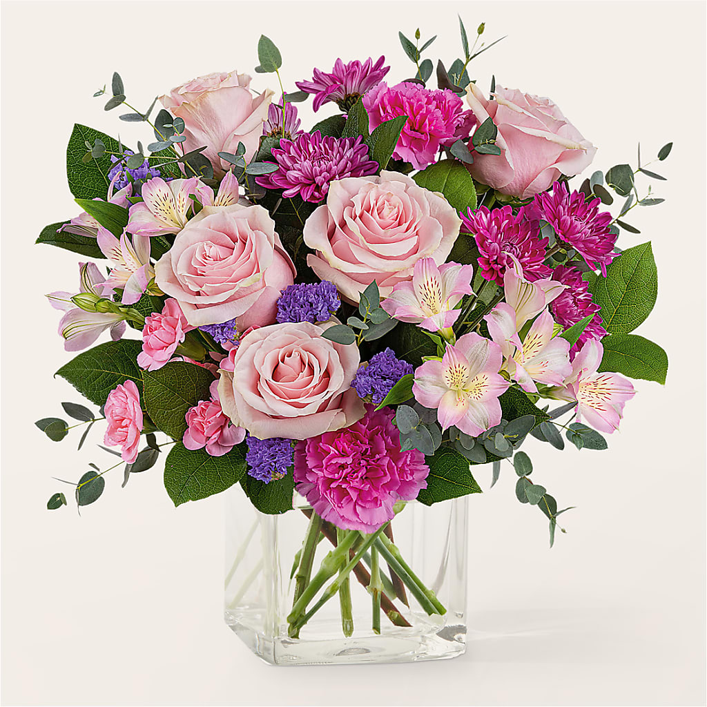 Rosy Radiance Bouquet – Downtown Florist And Tea, Doerun GA