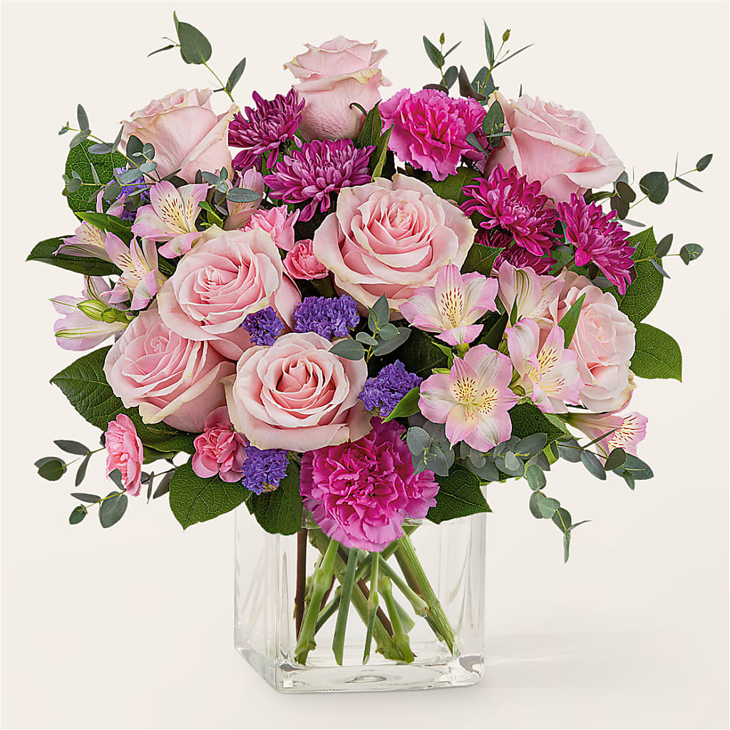 Rosy Radiance Bouquet – Downtown Florist And Tea, Doerun GA