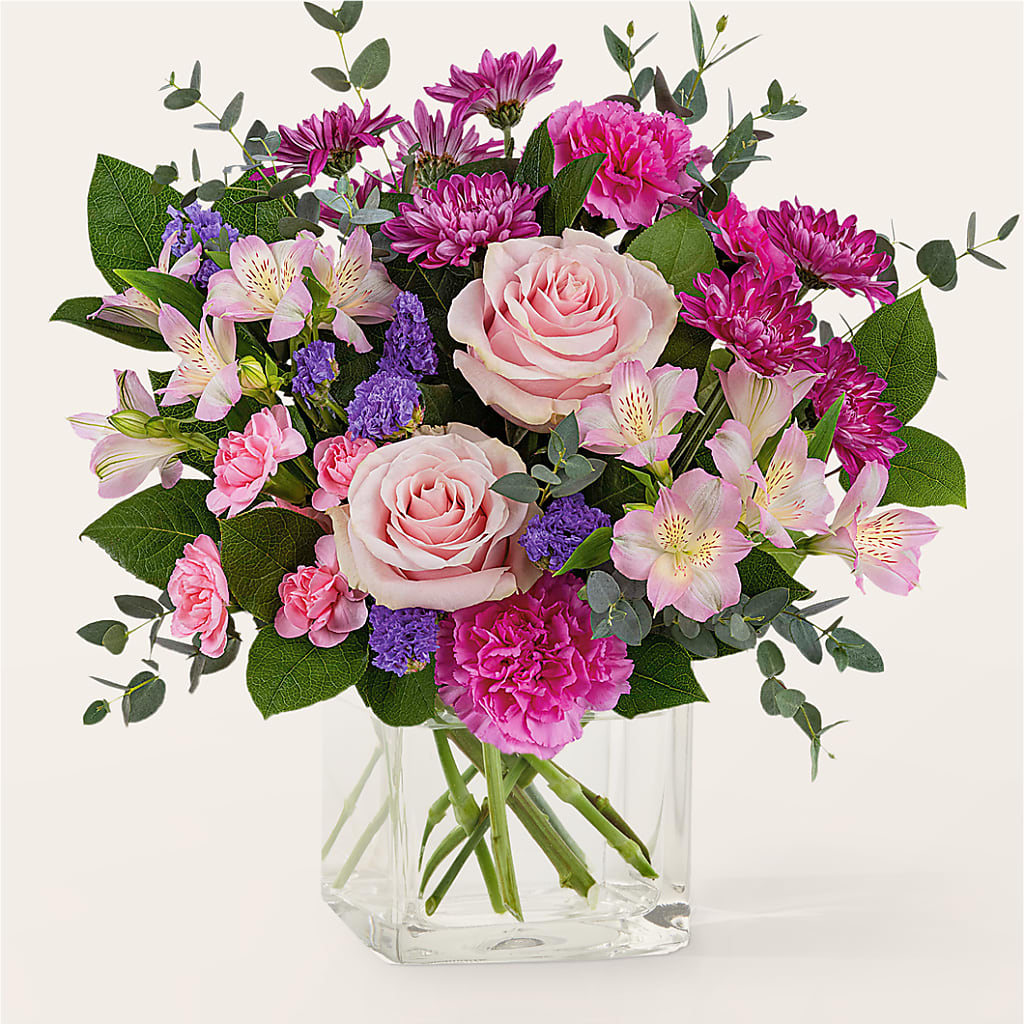 Rosy Radiance Bouquet – Downtown Florist And Tea, Doerun GA