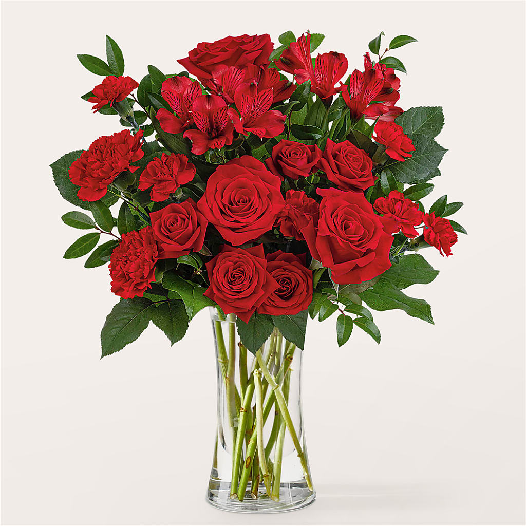 Brilliant Ruby Bouquet – Downtown Florist And Tea, Doerun GA