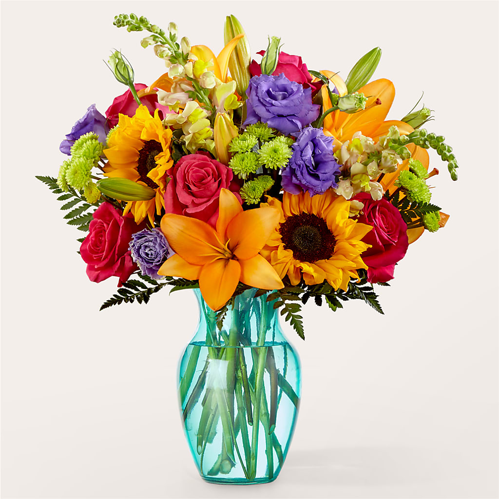 Double Rainbow Bouquet – Downtown Florist And Tea, Doerun GA