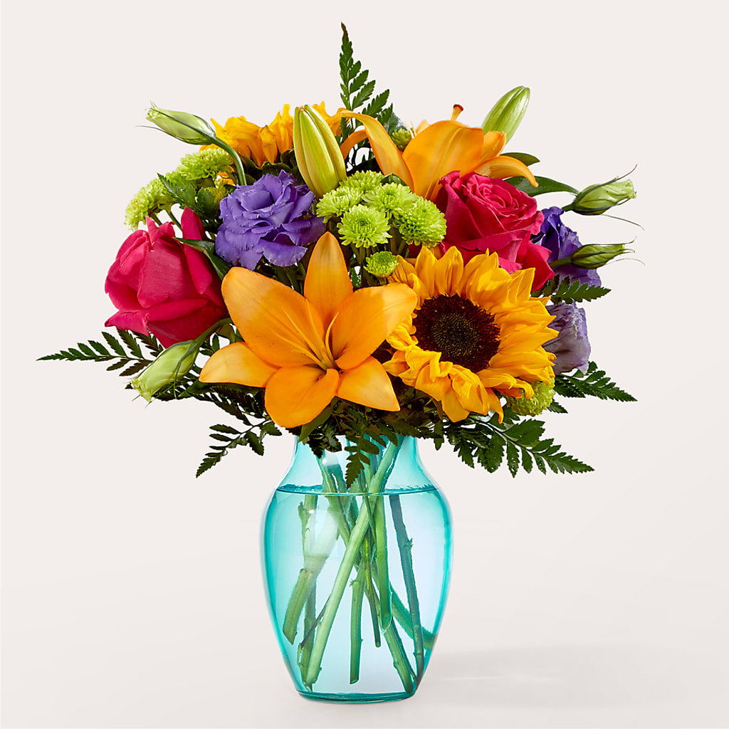 Double Rainbow Bouquet – Downtown Florist And Tea, Doerun GA