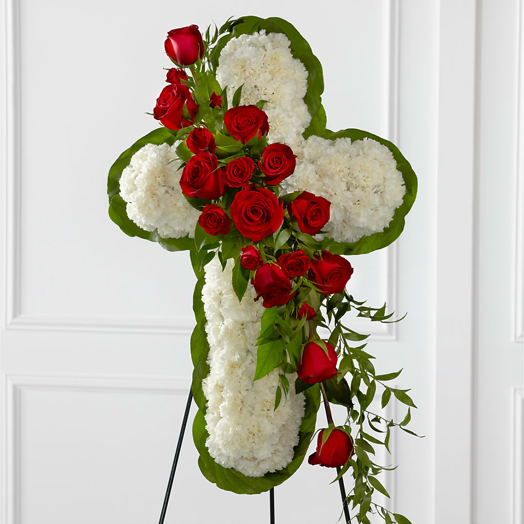 Floral Cross Easel – Downtown Florist And Tea, Doerun GA