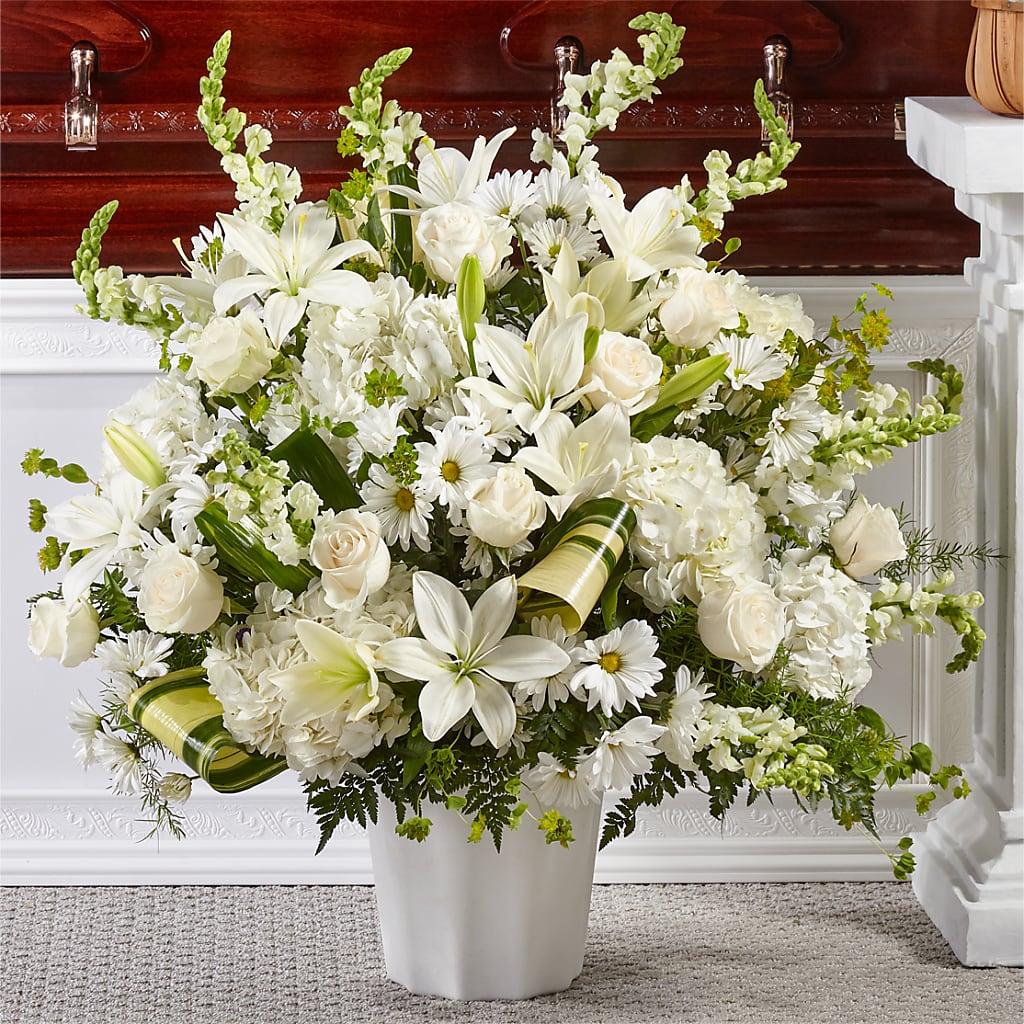 Thoughts of Tranquility Floor Basket – Downtown Florist And Tea, Doerun GA