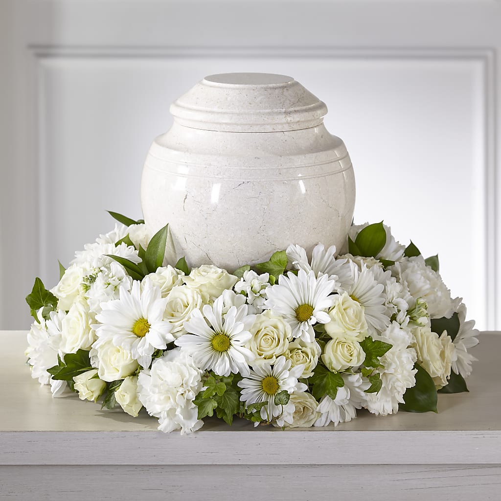 Ivory Gardens Cremation Adornment – Downtown Florist And Tea, Doerun GA