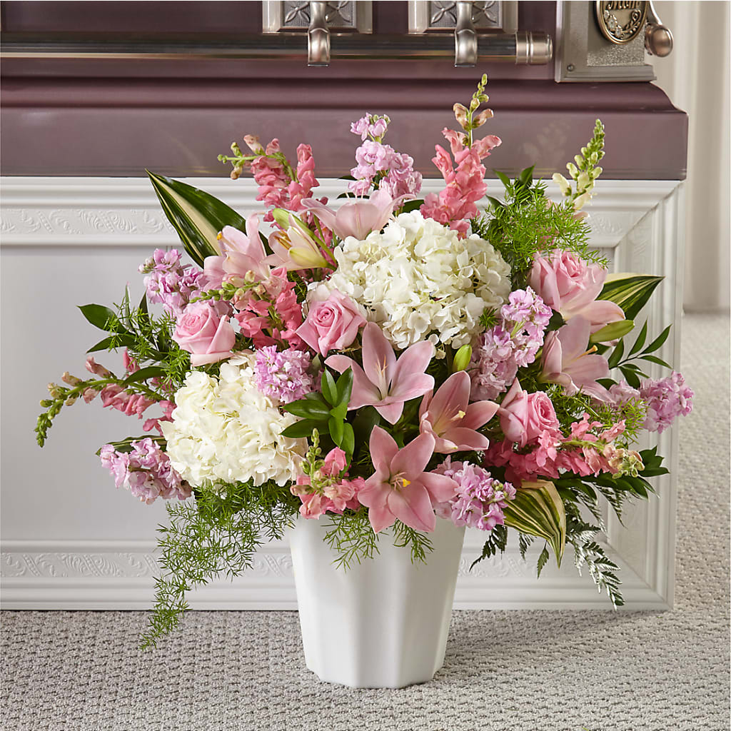 Simply Serene Floor Basket – Downtown Florist And Tea, Doerun GA