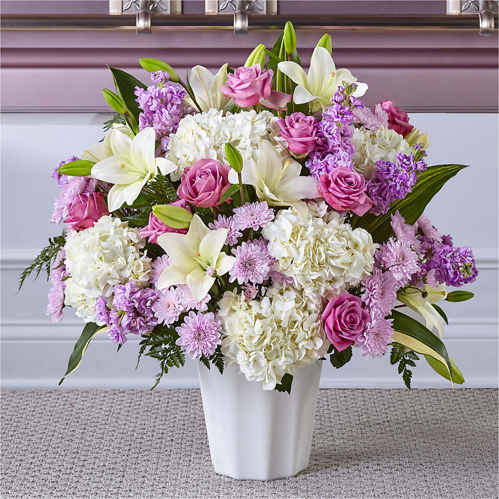 Heaven Sent Floor Basket – Downtown Florist And Tea, Doerun GA