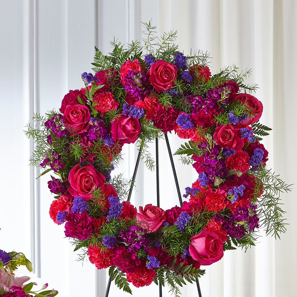 Calming Colors Wreath – Downtown Florist And Tea, Doerun GA
