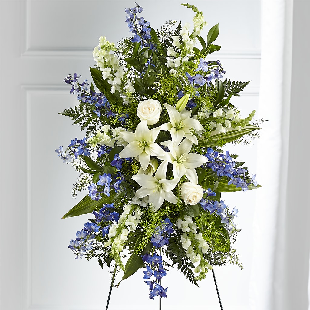 Faithful Friend Standing Spray – Downtown Florist And Tea, Doerun GA