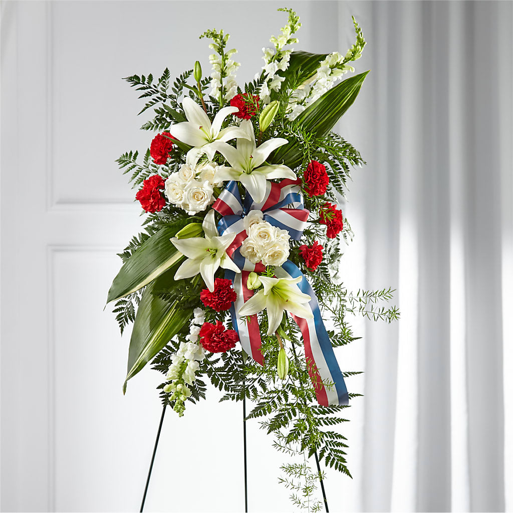 Stars of Life Standing Spray – Downtown Florist And Tea, Doerun GA