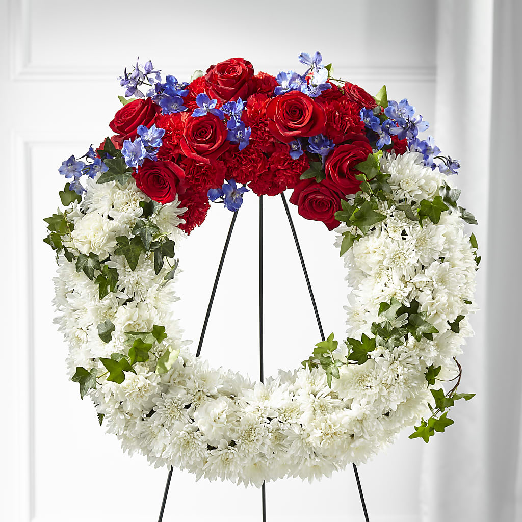 Patriotic Passion Wreath – Downtown Florist And Tea, Doerun GA