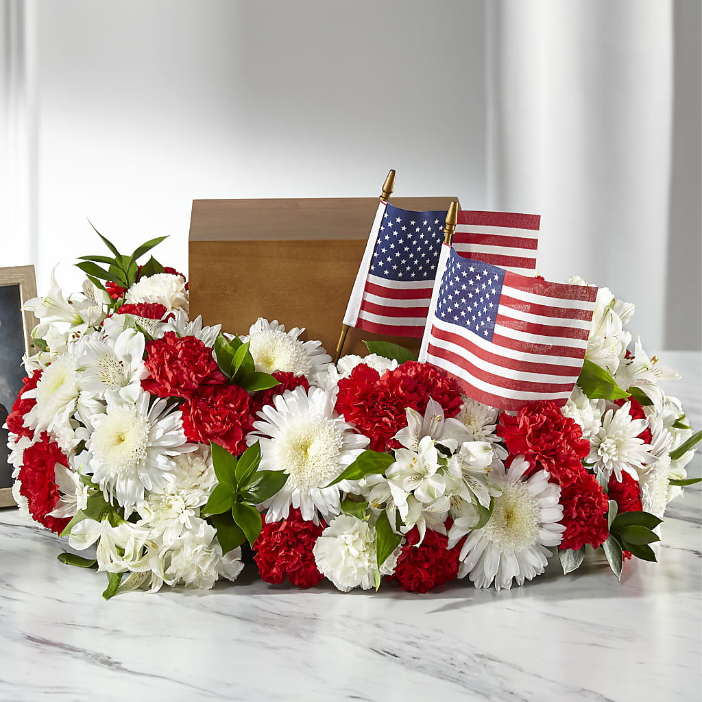 Spirit of Patriotism Cremation Adornment – Downtown Florist And Tea, Doerun GA