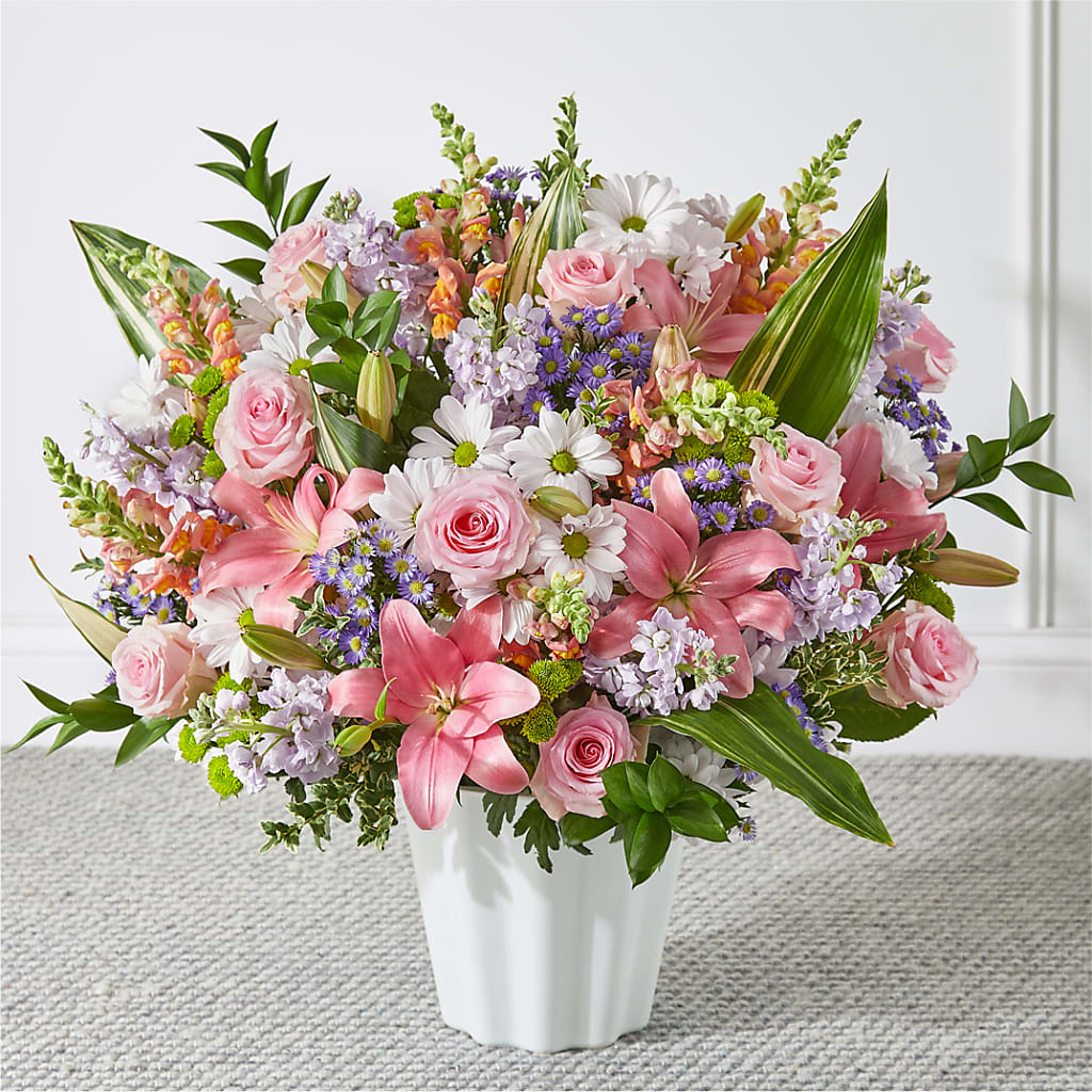 Abundant Compassion Floor Basket – Downtown Florist And Tea, Doerun GA
