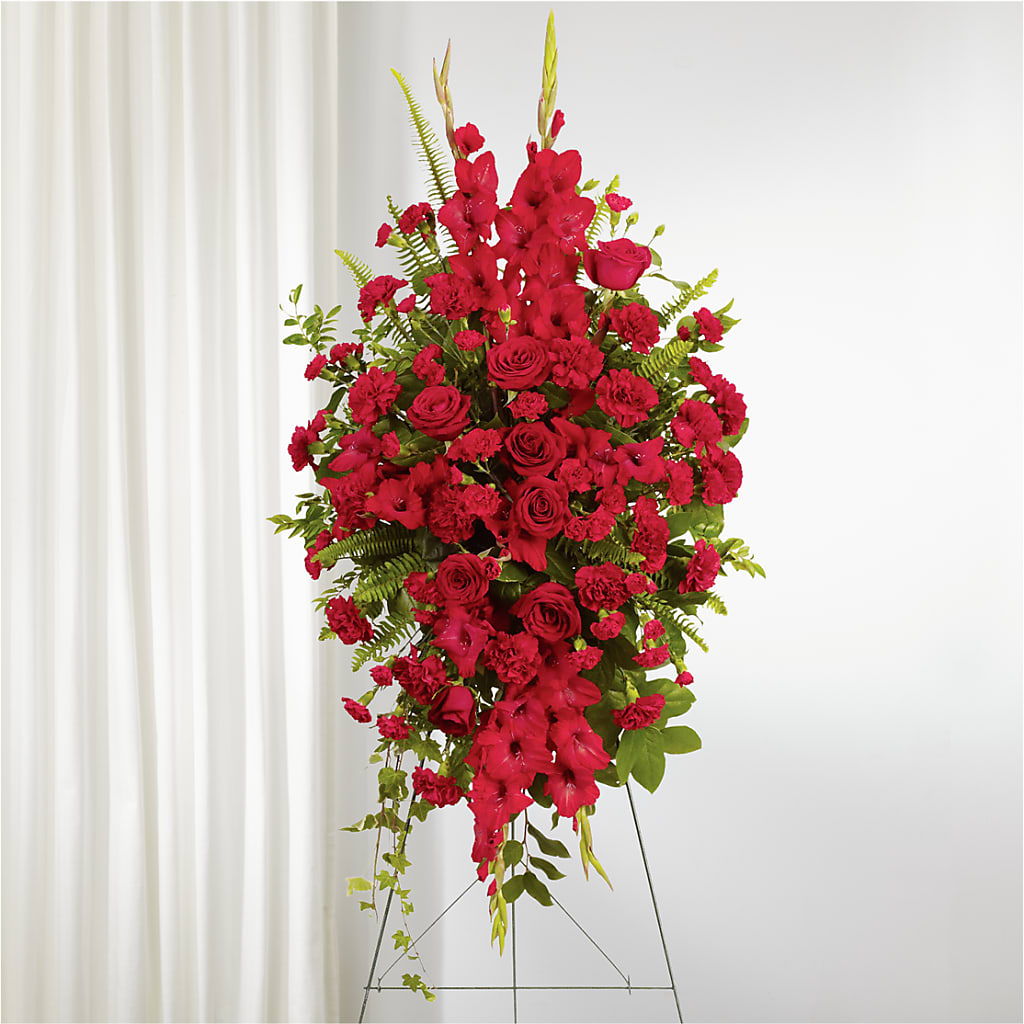 From the Heart Standing Spray – Downtown Florist And Tea, Doerun GA
