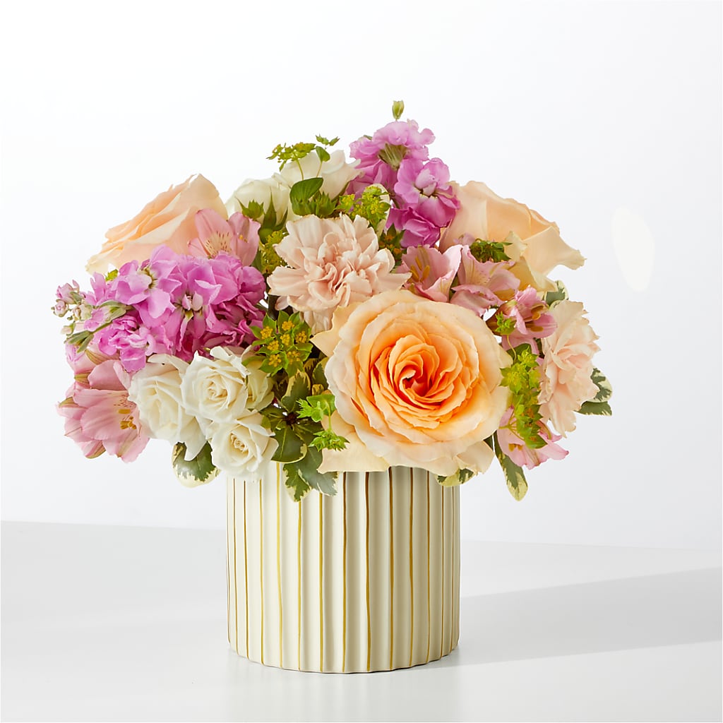 Paradise Bouquet with Ivory Vase – Downtown Florist And Tea, Doerun GA
