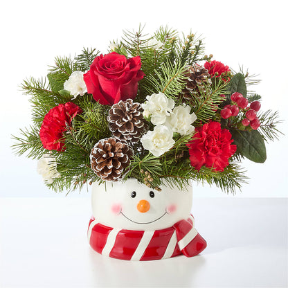 Jolly Snowman Bouquet –  Downtown Florist And Tea, Doerun GA