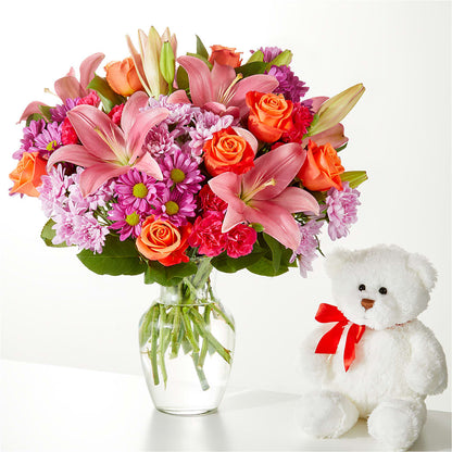 One and Only Bouquet and Bear Bundle –  Downtown Florist And Tea, Doerun GA