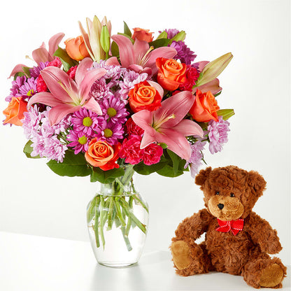One and Only Bouquet and Bear Bundle –  Downtown Florist And Tea, Doerun GA