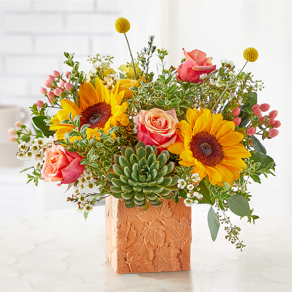 Sunflower Season Bouquet –  Downtown Florist And Tea, Doerun GA
