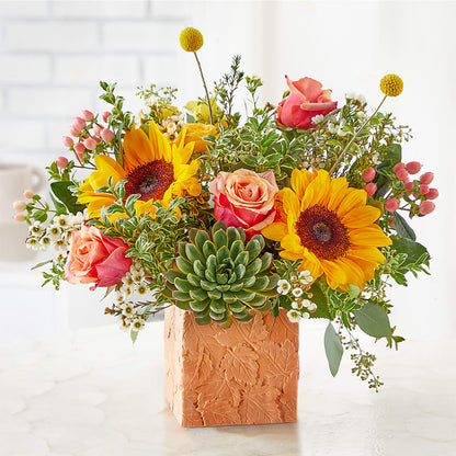 Sunflower Season Bouquet –  Downtown Florist And Tea, Doerun GA