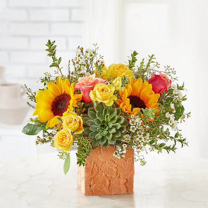Sunflower Season Bouquet –  Downtown Florist And Tea, Doerun GA