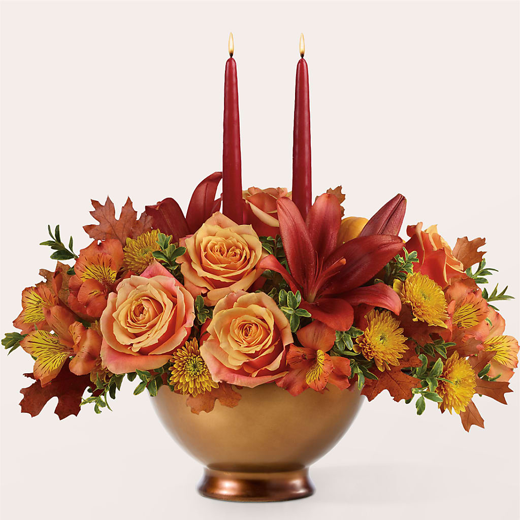 Harvest Table Centerpiece –  Downtown Florist And Tea, Doerun GA