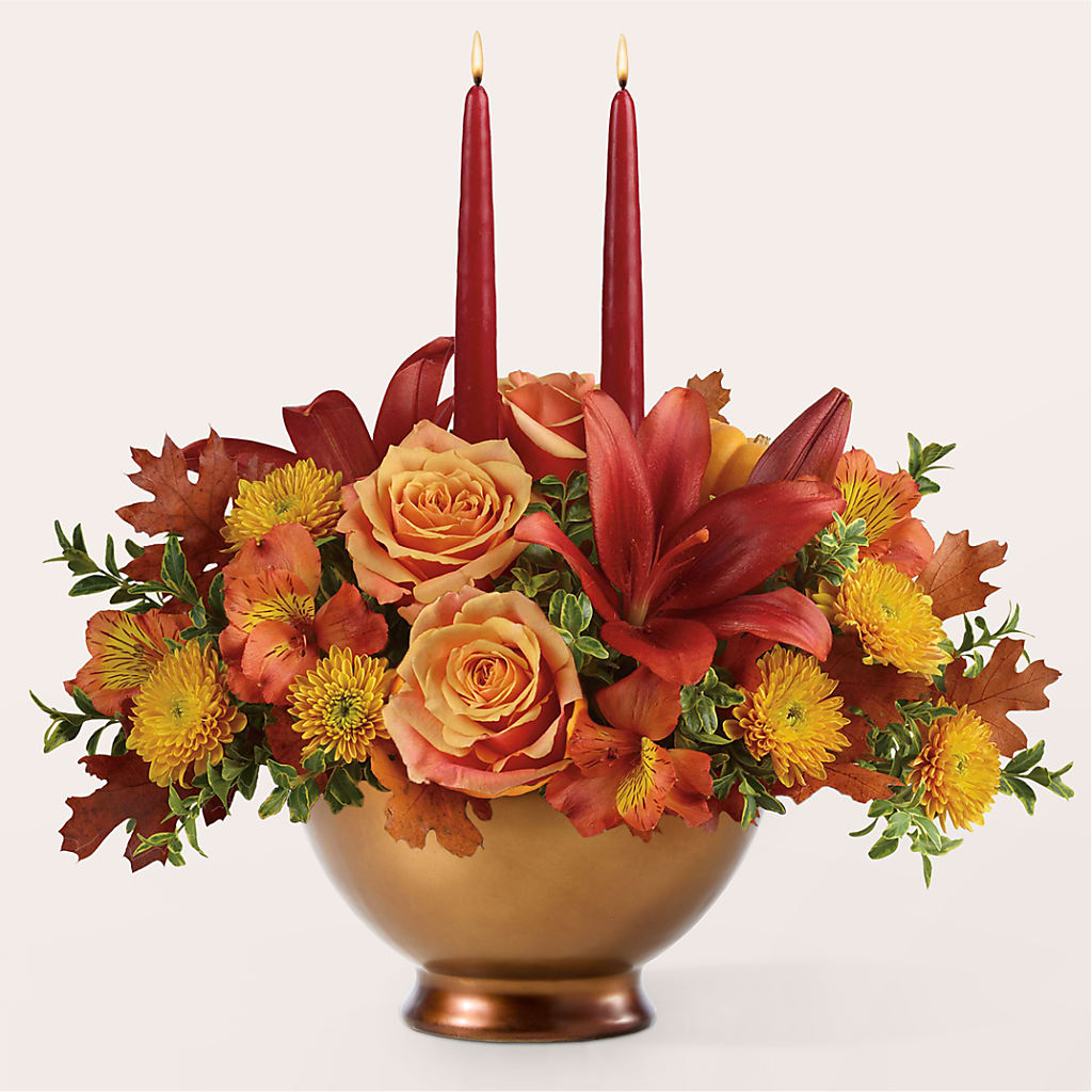 Harvest Table Centerpiece –  Downtown Florist And Tea, Doerun GA