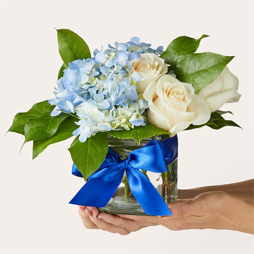 Sky Blue Delight Bouquet –  Downtown Florist And Tea, Doerun GA