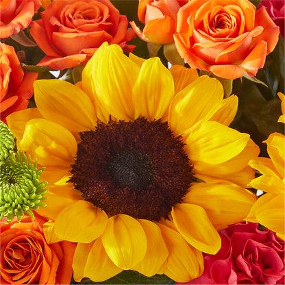 Sun-drenched Blooms Box Bouquet –  Downtown Florist And Tea, Doerun GA