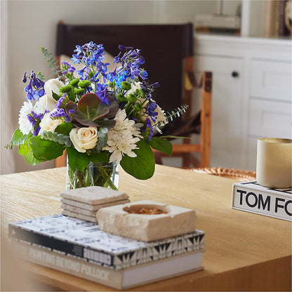 Cerulean Waves Bouquet –  Downtown Florist And Tea, Doerun GA