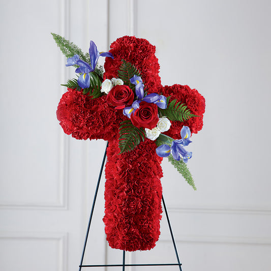 Faithful Hero Floral Cross –  Downtown Florist And Tea, Doerun GA