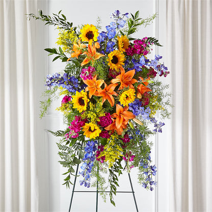 Sunlit Memories Standing Spray (Standard) –  Downtown Florist And Tea, Doerun GA
