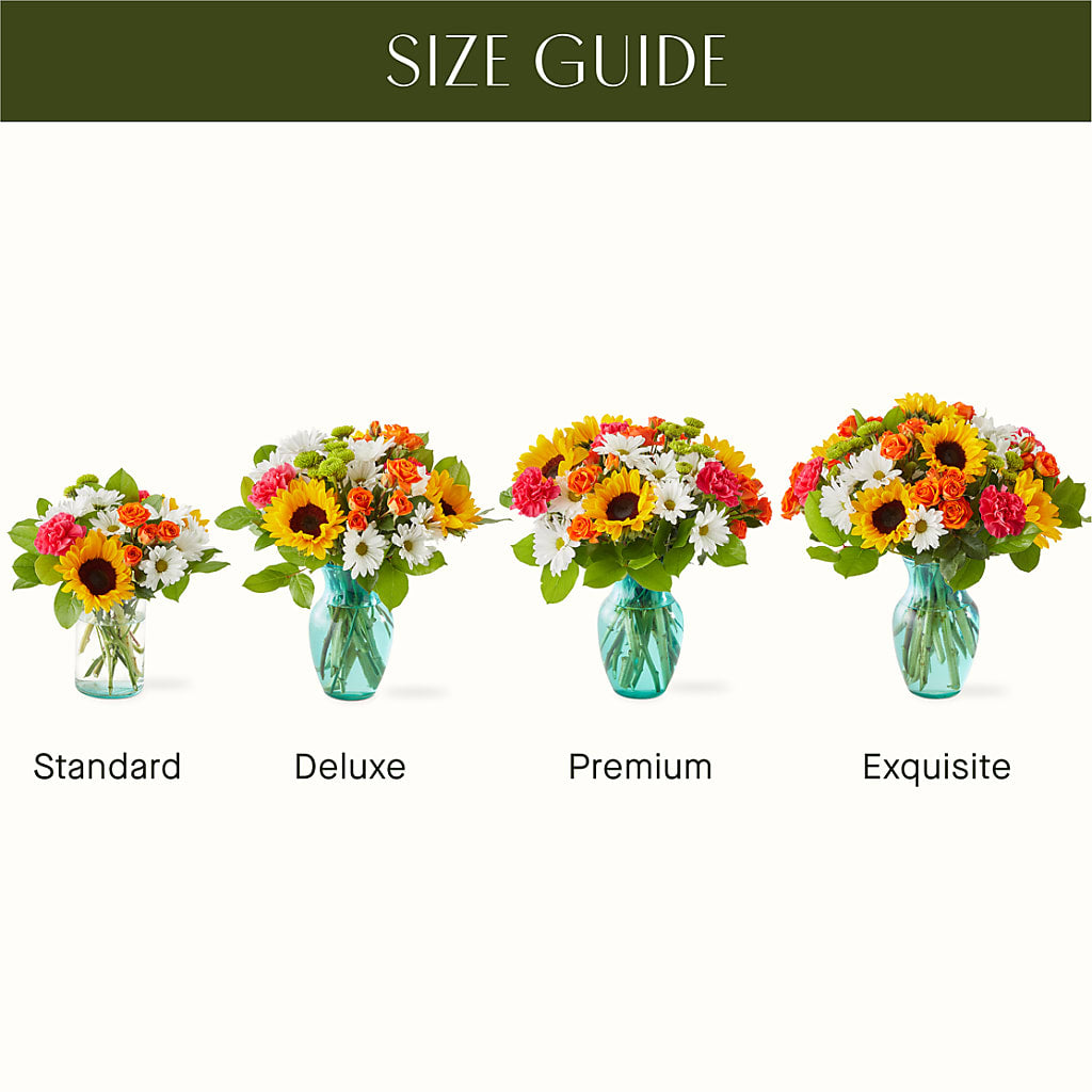 Sun-drenched Blooms Bouquet –  Downtown Florist And Tea, Doerun GA