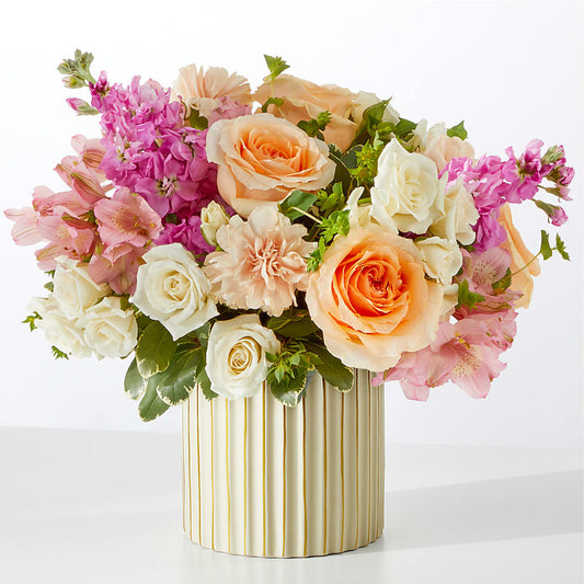 Paradise Bouquet with Ivory Vase –  Downtown Florist And Tea, Doerun GA