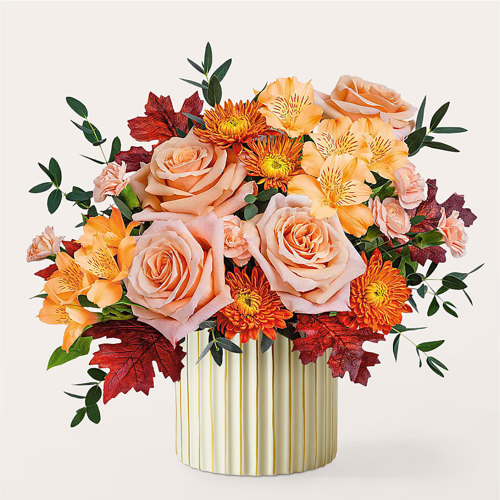 Spiced Latte Bouquet with Ivory Vase –  Downtown Florist And Tea, Doerun GA