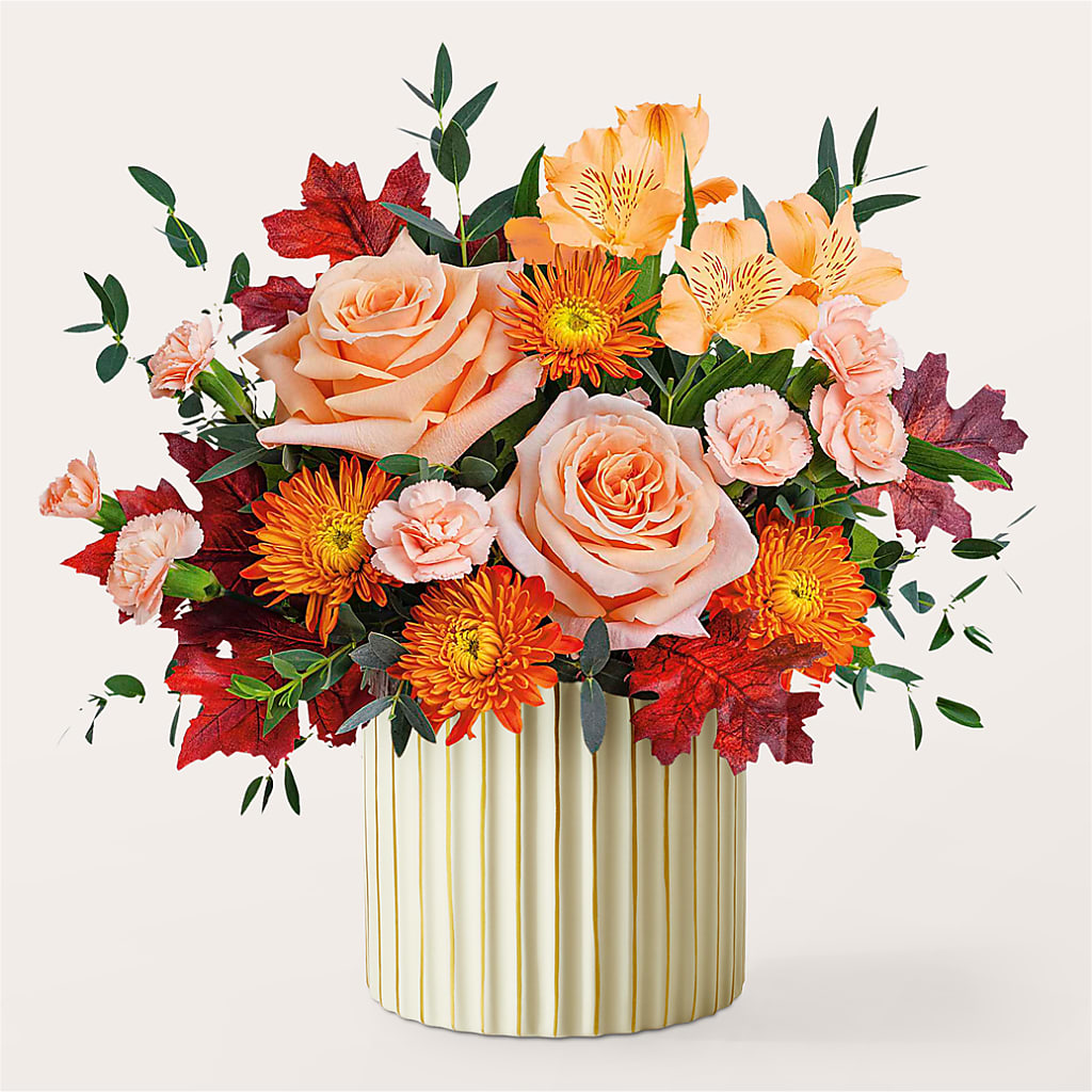 Spiced Latte Bouquet with Ivory Vase –  Downtown Florist And Tea, Doerun GA