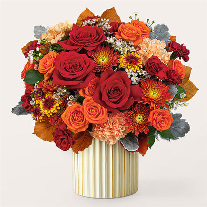 Merlot Bouquet with Ivory Vase –  Downtown Florist And Tea, Doerun GA