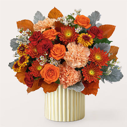Merlot Bouquet with Ivory Vase –  Downtown Florist And Tea, Doerun GA